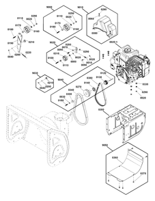 Engine And Frame Group Diagram and Parts List for S1026 (1697330-00)(2020) Briggs and Stratton Snow Blower